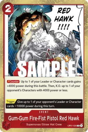 OP01-026 – Gum-Gum Fire-Fist Pistol Red Hawk | One Piece TCG